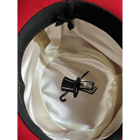 Capas Little Topper Red 100%Wool Felt  Hat Derby Wedding A MUST SEE PHOTOS SIZEM - Picture 15 of 16